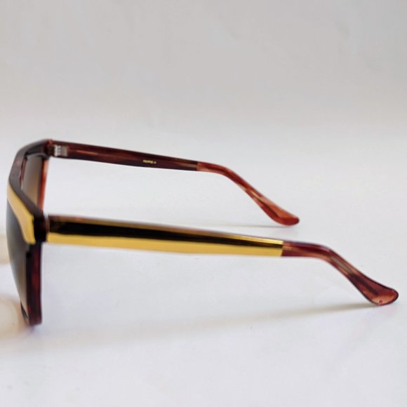 NWT Vintage 90's Plastic Lady High Fashion Sunglasses (S.Tortoise/Gold) - Picture 3 of 7